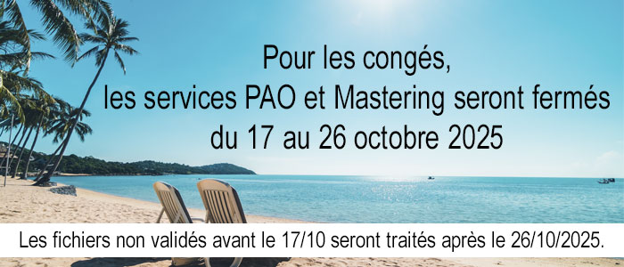 fermeture du 17/10 au 26/10/2025