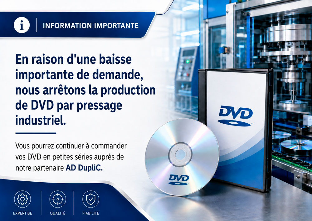 fin de pressage de DVD